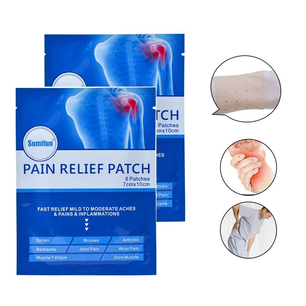 16Pcs Pain Relief Patch Stickers Muscle Strain Knee Bruise Joint Pain ...