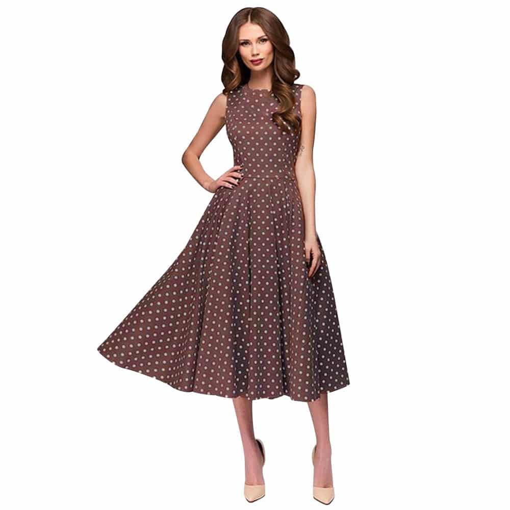 Aliexpress.com : Buy feitong Womens Summer dress Casual Dot Sleeveless ...