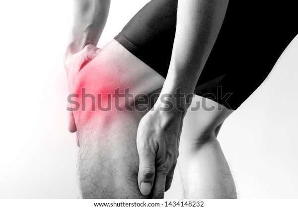 Black White Picture Knee Pain Stand Stock Photo (Edit Now ...