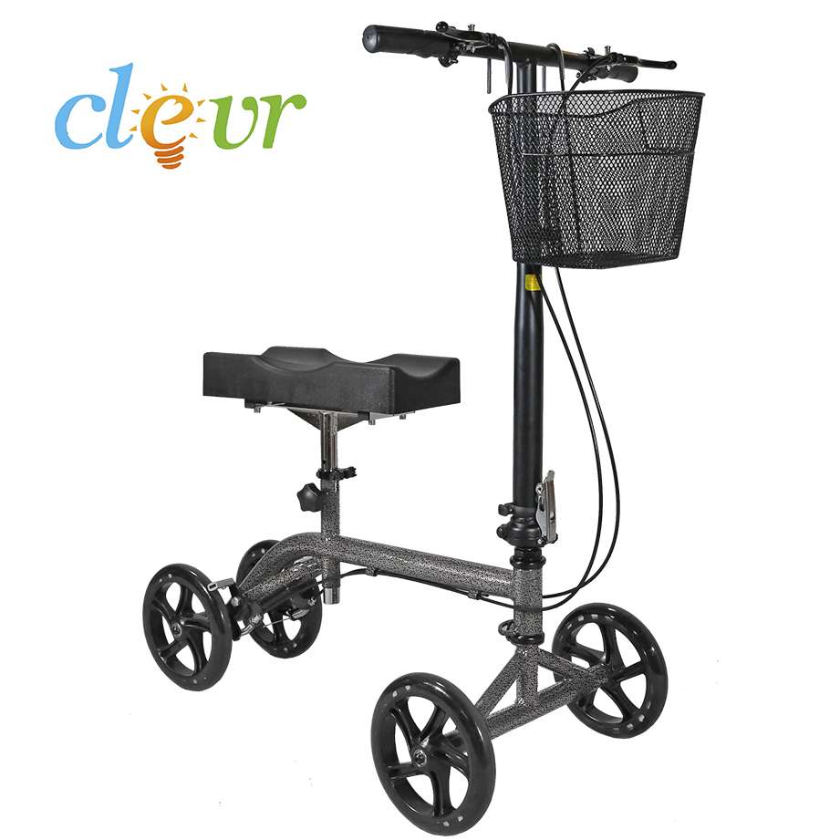 Clevr Foldable Medical Steerable Knee Walker Scooter Crutch Alternative ...