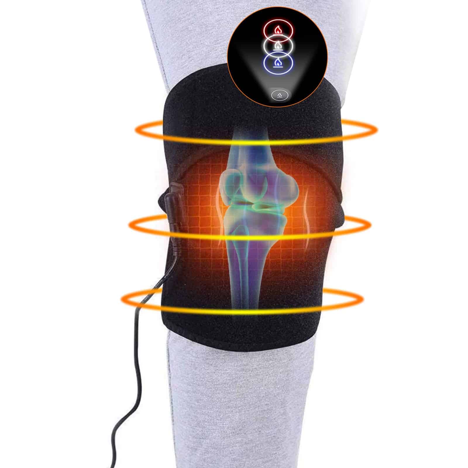 DOACT Heat Knee Brace for Hot or Cold Therapy, USB Heating Knee Pad ...