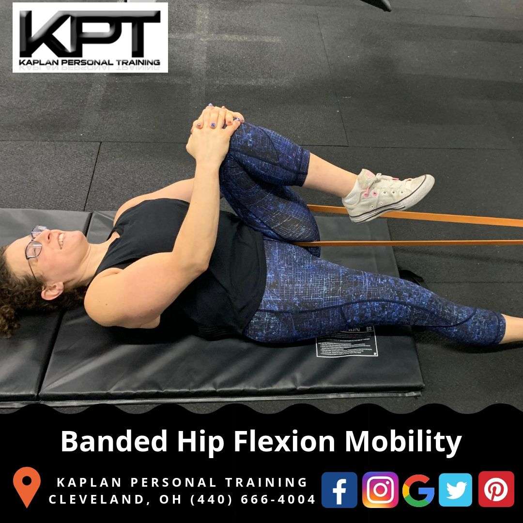 How to improve hip flexion.. . Start by putting a band ...
