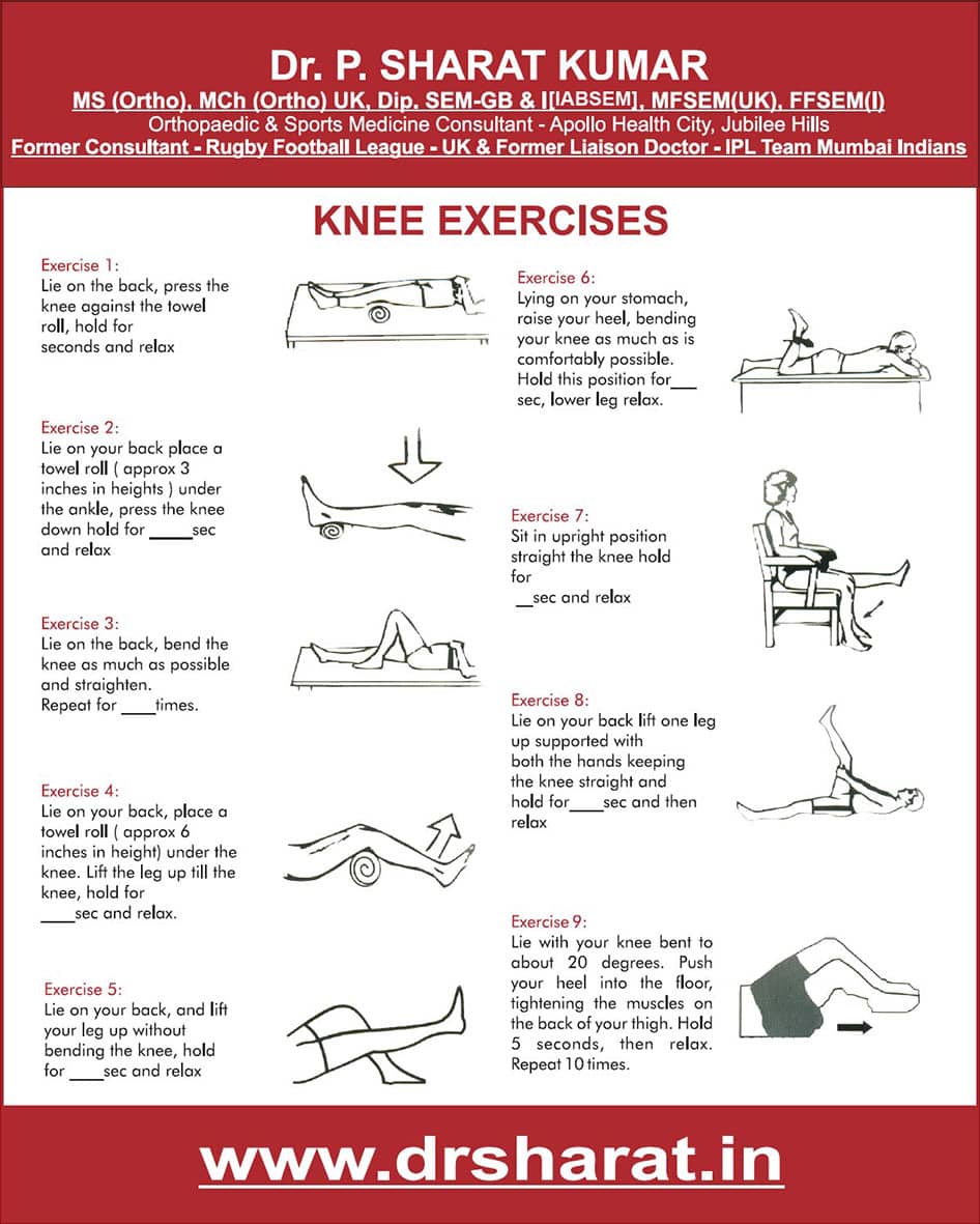 Knee Exercise  Dr. Sharat Kumar