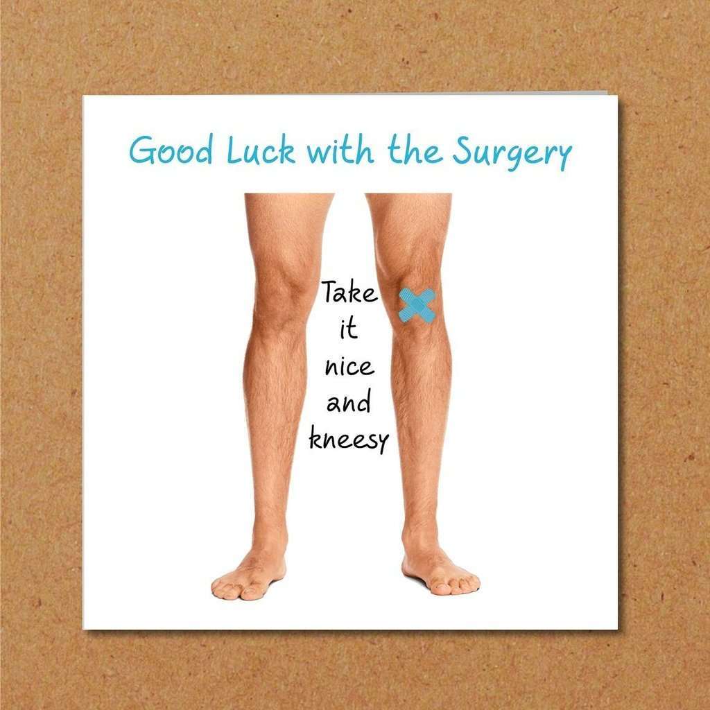 Knee Replacement Surgery Card Get Well Soon Card Operation ...