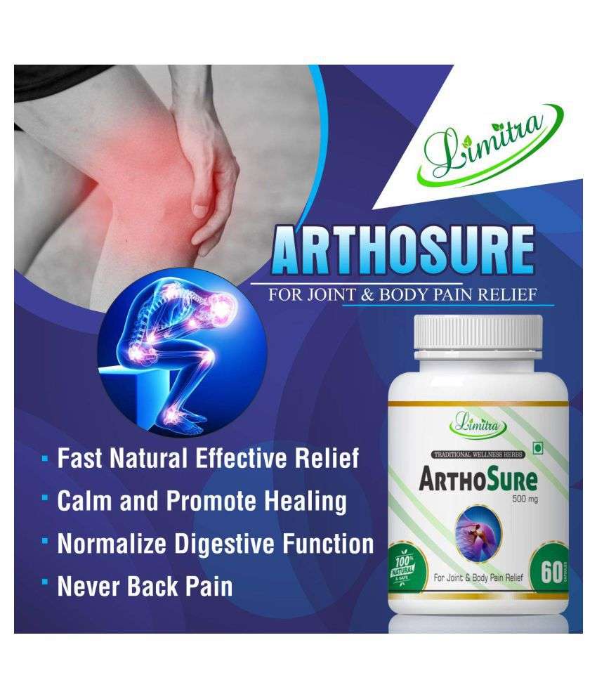 limitra Arthosure Body,Back,Knee Pain Relief Capsule 500 mg Pack Of 2 ...