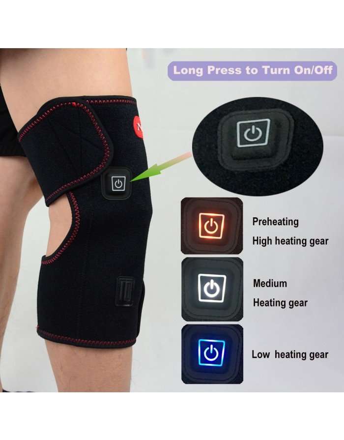 NOSUBO Heat Therapy Heated Knee Wrap Brace with Pocket for ...