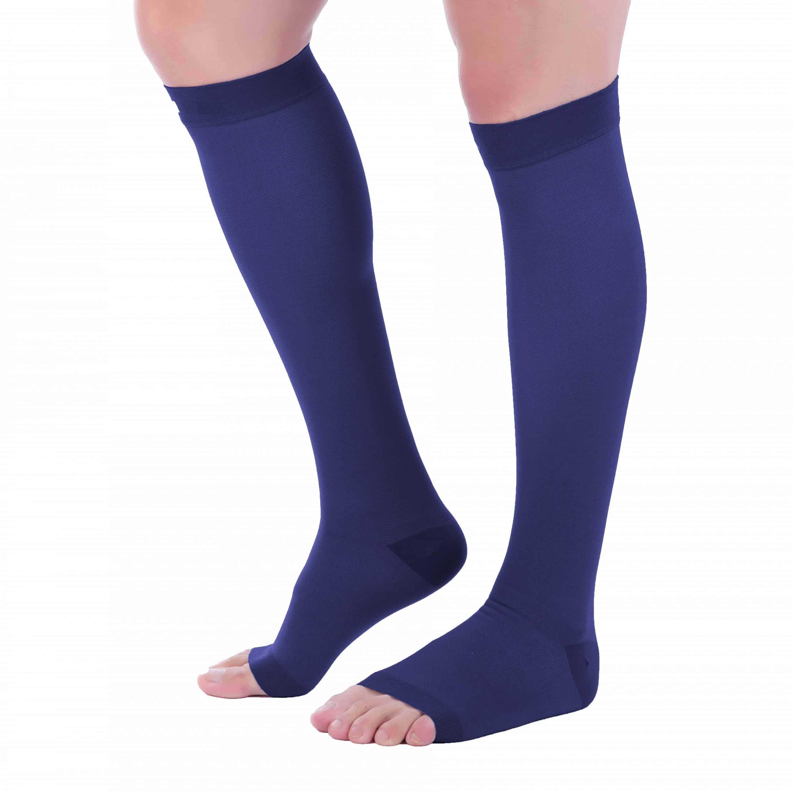 Open Toe Knee High Compression Socks