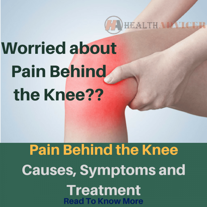 Pain Behind The Knee : Causes, Picture, Symptoms and Treatment