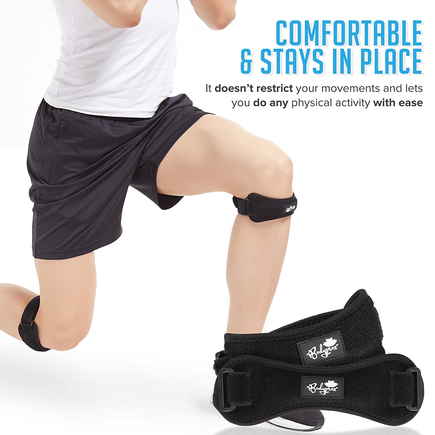 Patella Tendon Knee Strap 2 Pack Knee Pain Relief Support Brace For ...