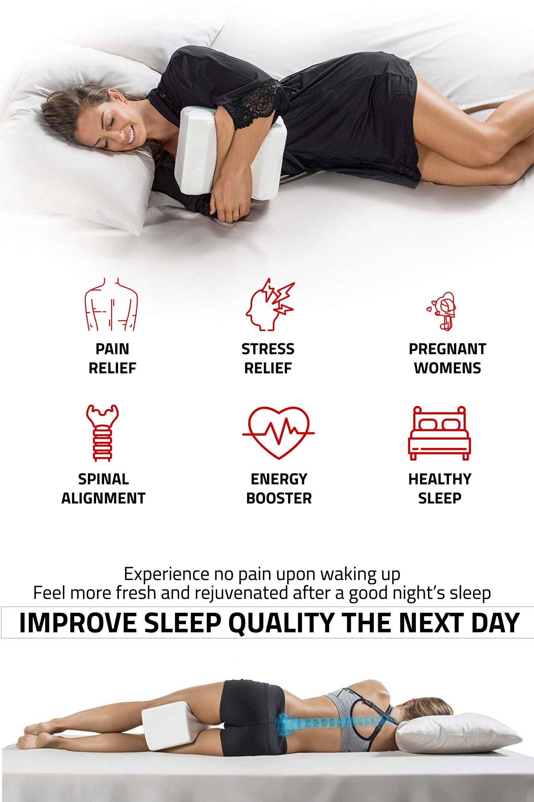 Pin on Leg pillow for back pain under knees better sleep experience