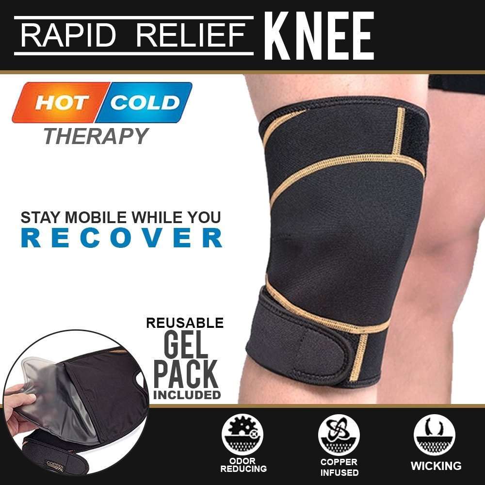 Rapid Relief Knee Wrap Hot &  Cold Therapy Compression ...