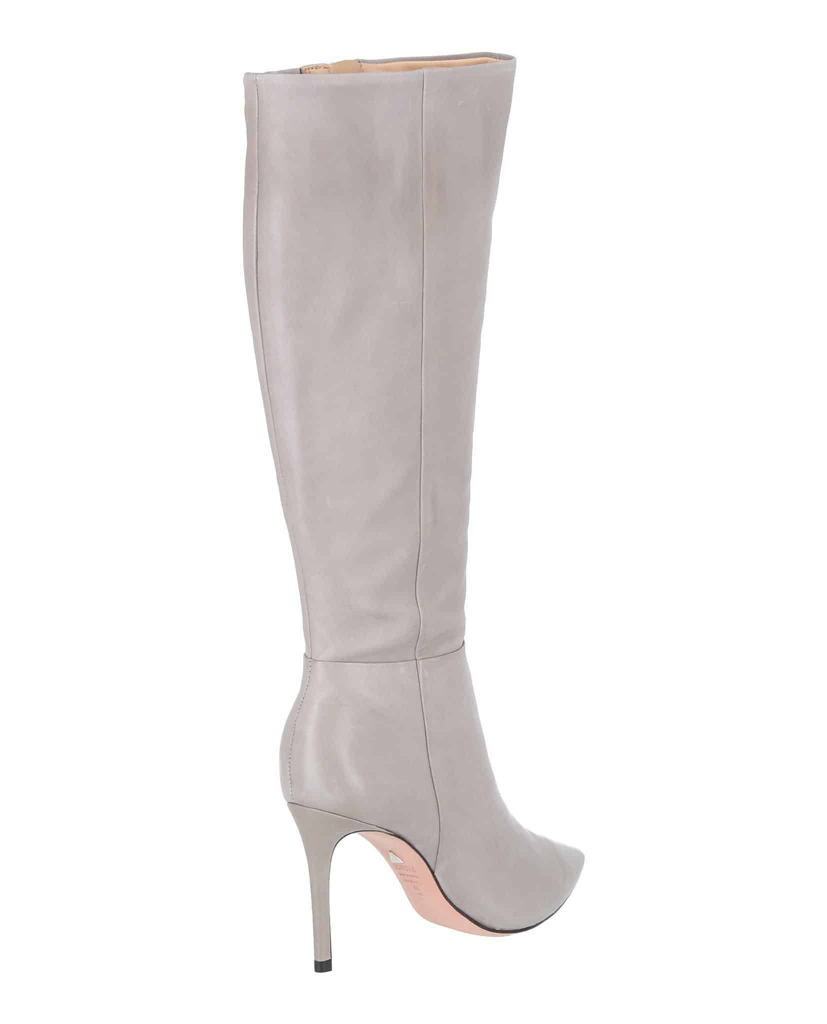 Schutz Magalli Leather Knee High Boots in Gray