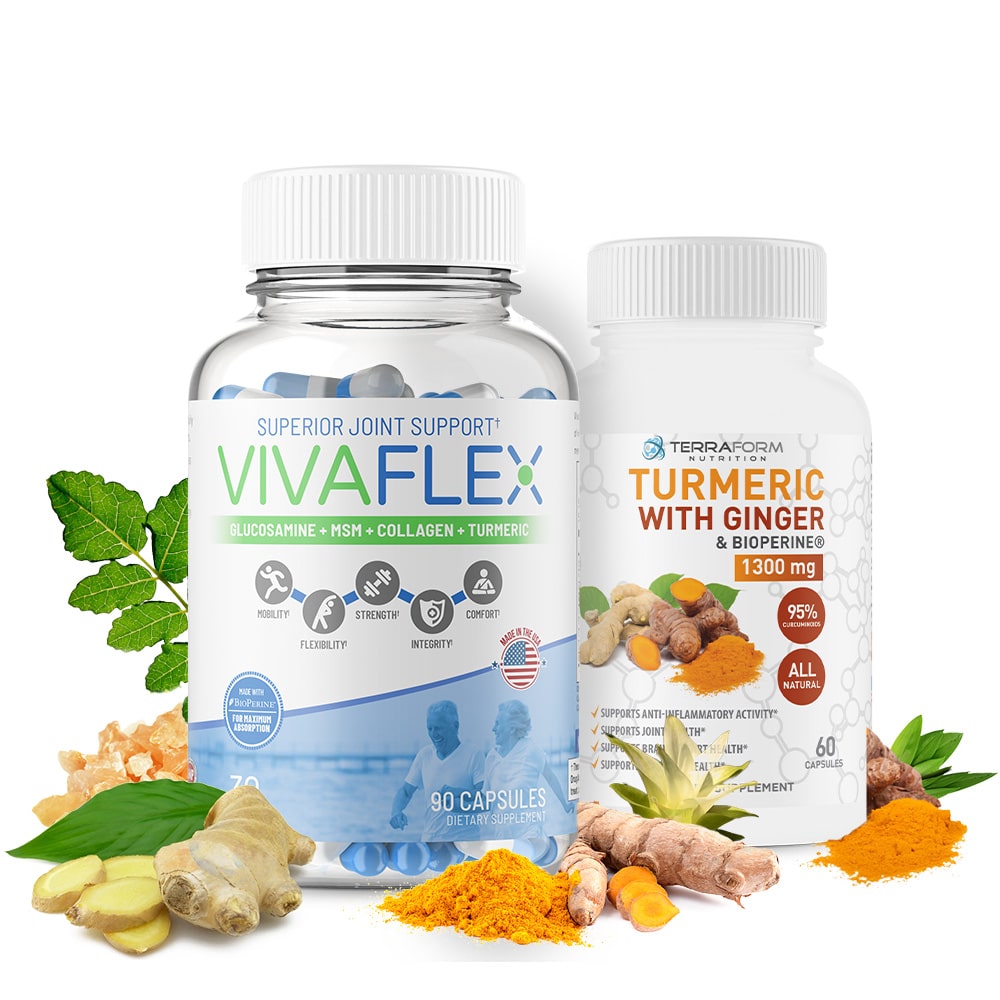 Terraform Nutrition Joint Support Combo Pack  Vivaflex Plus Turmeric ...