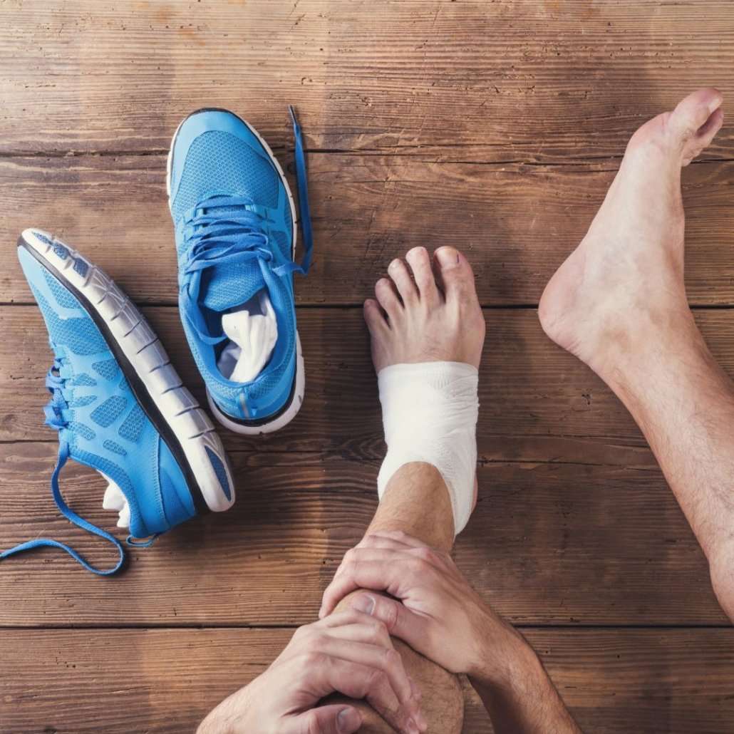 What should I do if I sprain my ankle?