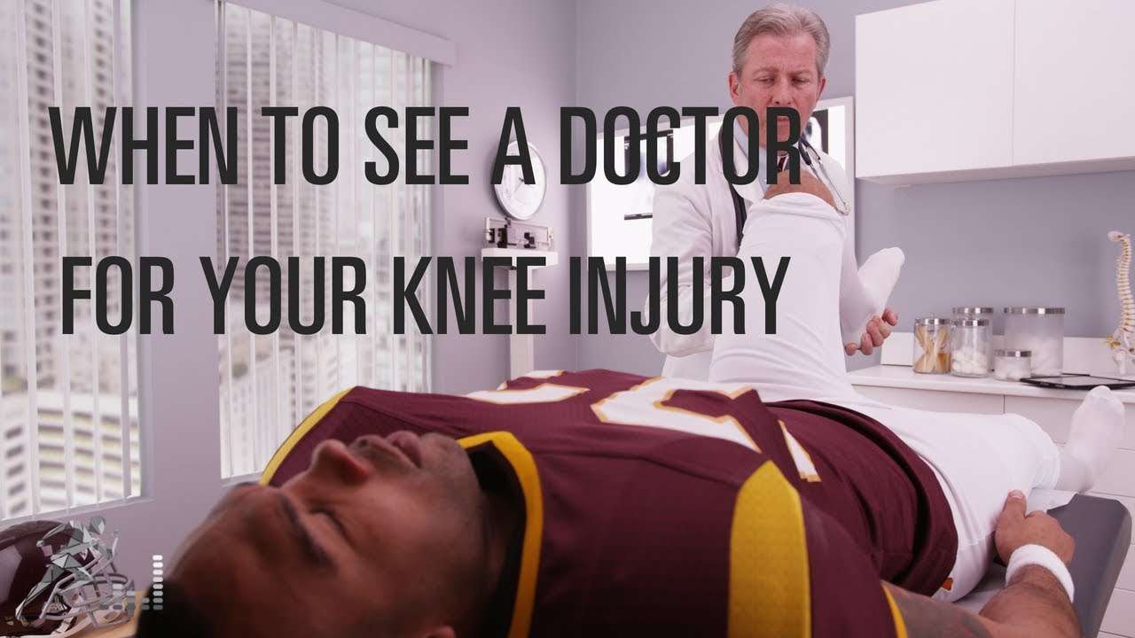 When should you go to a doctor after a knee injury?