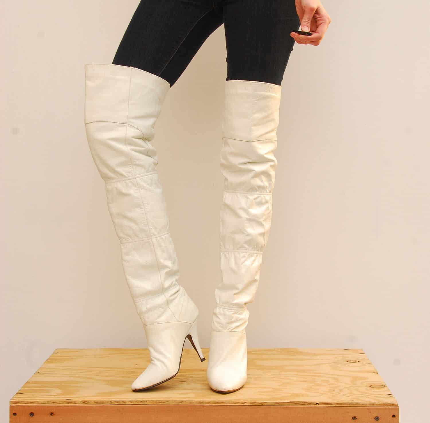White Over The Knee Boots 1GoPClny